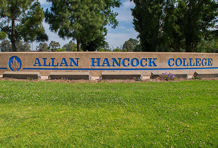 Sign outside of Allan Hancock College.