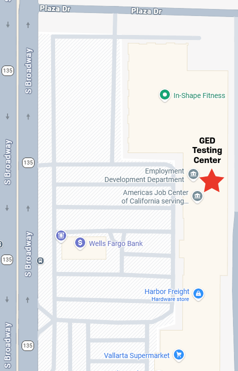 GED Testing Center on Map GED Testing Center Map